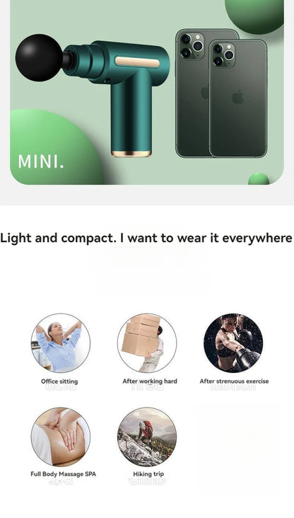 Mini Muscle Massage Gun Portable Body Massager Deep Handheld Percussion Massager For Whole Body